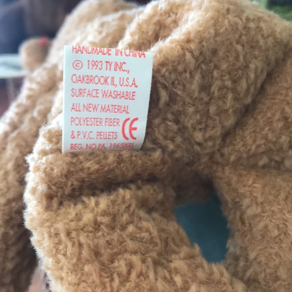 Rare TY ‘CURLY' The Bear Beanie Baby 1996 - Picture 3 of 4
